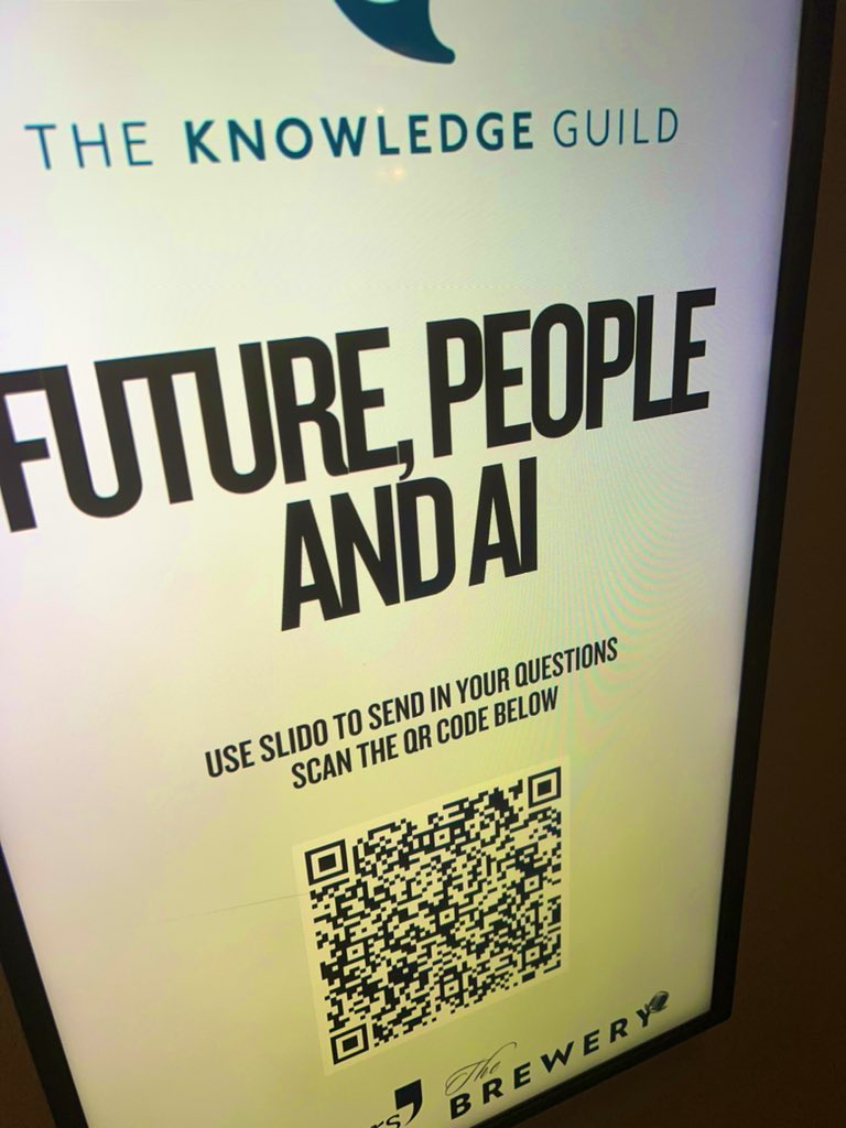 Matt_Nimmons's tweet photo. Thanks to @Speakers_Corner for a fascinating and insightful evening @theBreweryVenue #knowledgeguild #ai https://t.co/7xmavM52GS