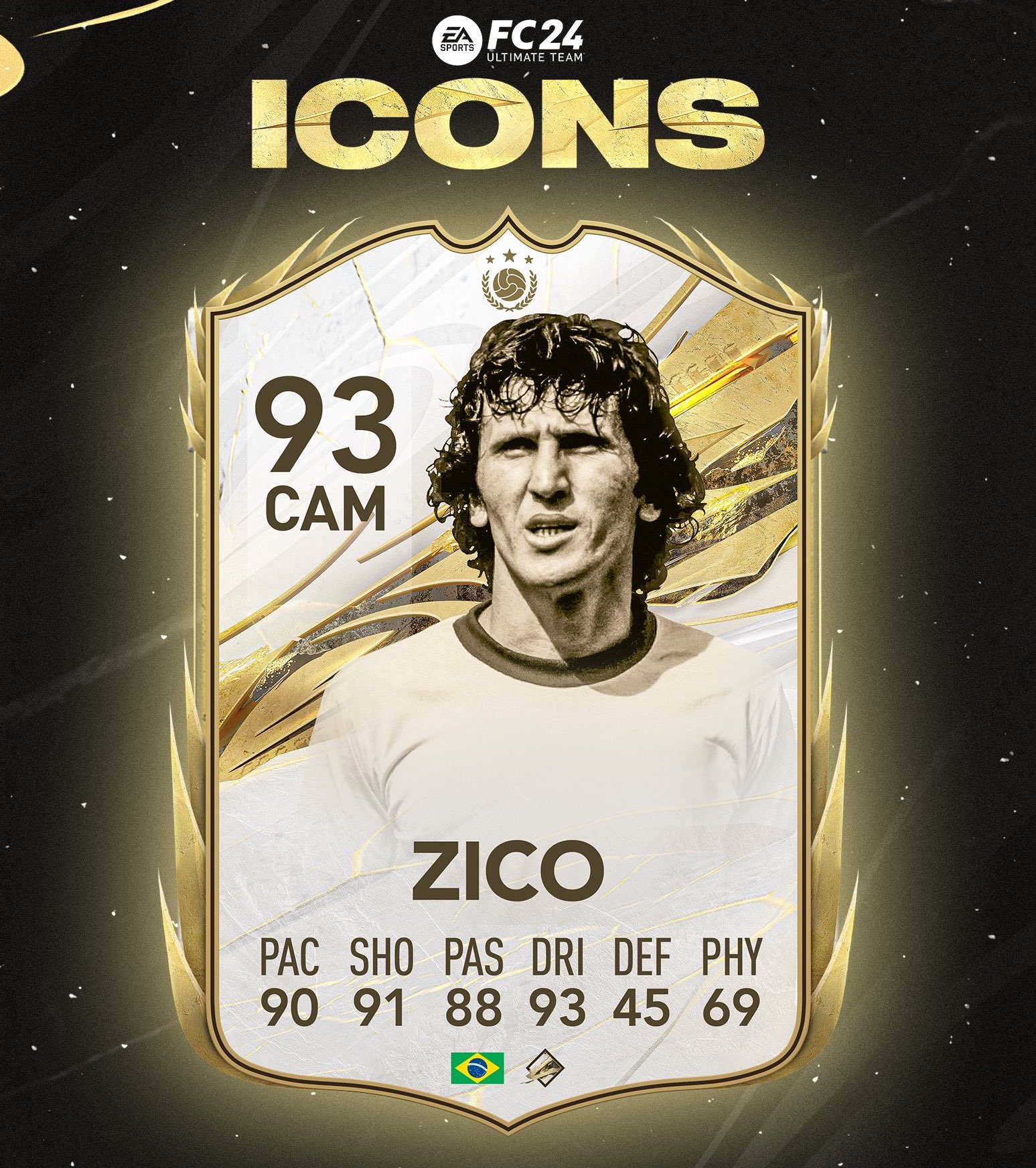 Zico 91 Icon, Ratings and Prices, EAFC 24