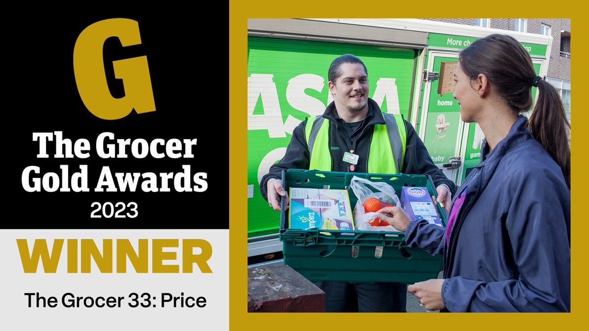 The Grocer (@thegrocer) on Twitter photo The Grocer Gold Awards Grocer 33 - price award is...
Asda
Congratulations to <a href="/asda/">Asda</a>  !
#GrocerGold 🏆 The Grocer Gold Awards Grocer 33 - price award is...
Asda
Congratulations to <a href="/asda/">Asda</a>  !
#GrocerGold 🏆