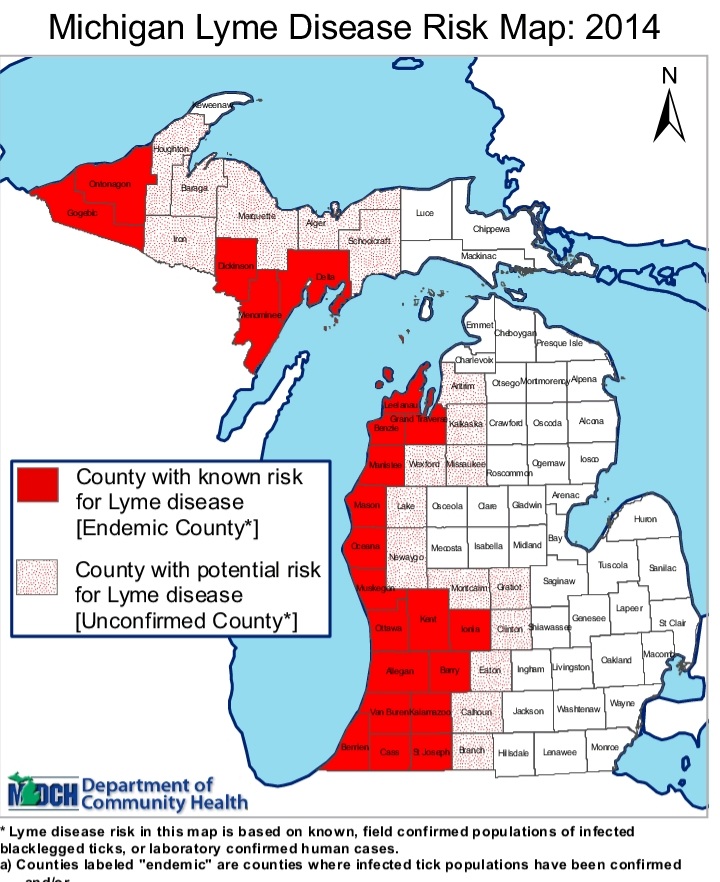 Tacats99's tweet photo. Happy #July4th and  enjoy #barbecue #SummerVibes #outdooradventures.  But remember #tick #prevention to avoid #Lyme and other #Tickborne #diseases.  2014 vs. 2023 maps of  #Lyme in #Michigan https://t.co/QP2kTMs6BI