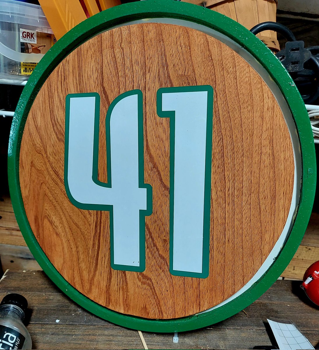 SparkyGarza's tweet photo. In a small ceremony @swish41 was retired in my Barn Hall of Fame. https://t.co/dJmLRqfCoE