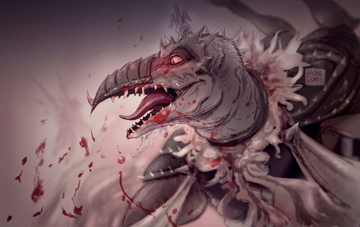 Onedismay's tweet photo. Drew @johnnyd_lux's skekVol for Art Fight, raaaarhg 🩸

#skeksis https://t.co/5hH24l6QlC