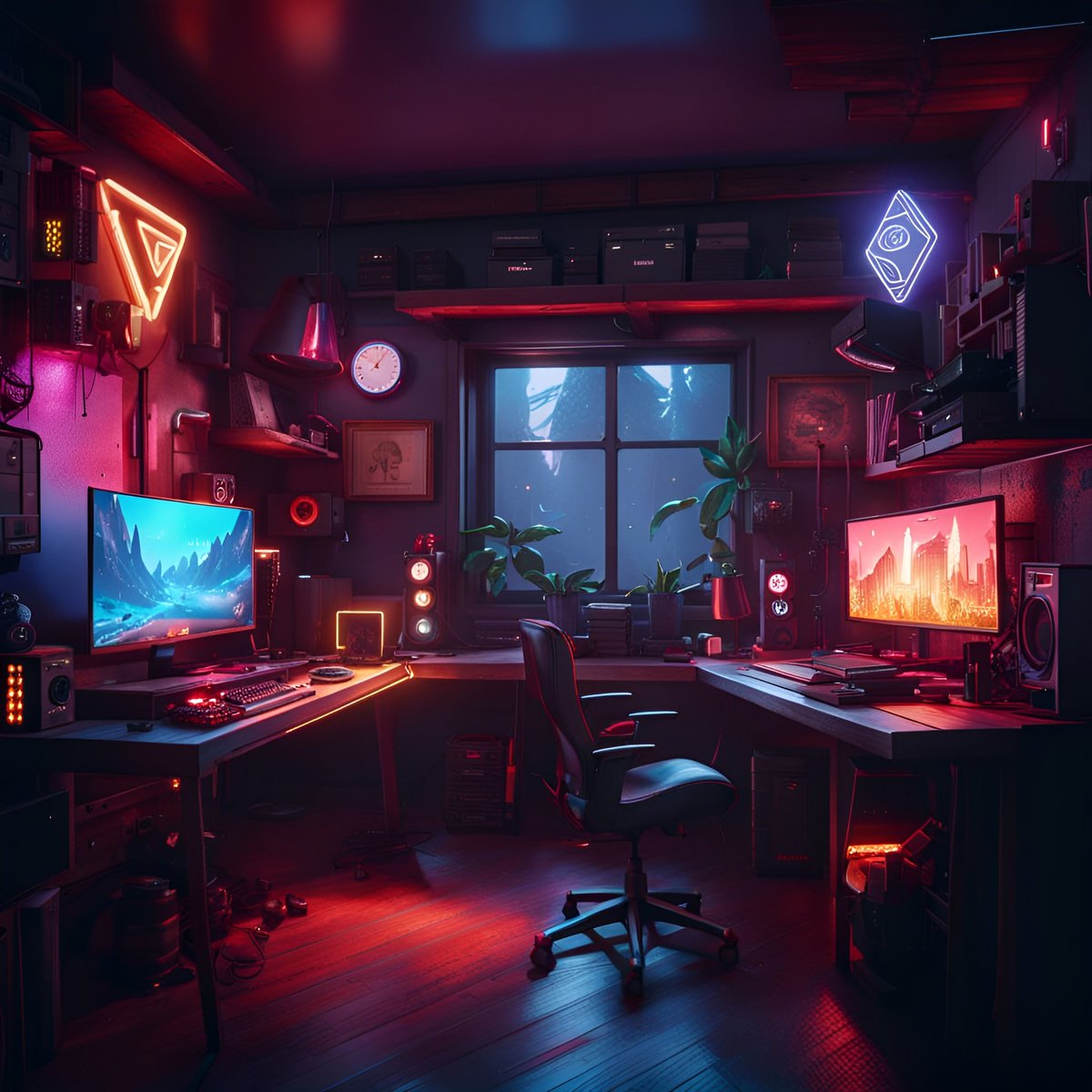 LeechCafe's tweet photo. Lofi Vibes, definitely a place to be in

made with @NightCafeStudio 

https://t.co/f12TzRFp7P

#aiart #nightcafe #digitalart #digitalpainting #digitalillustration #aicreation #abstractart #nightcafestudio #stablediffusion #cozy #lofi #gamingroom #sdxl #sdxl09 https://t.co/IVj2nvaGkV