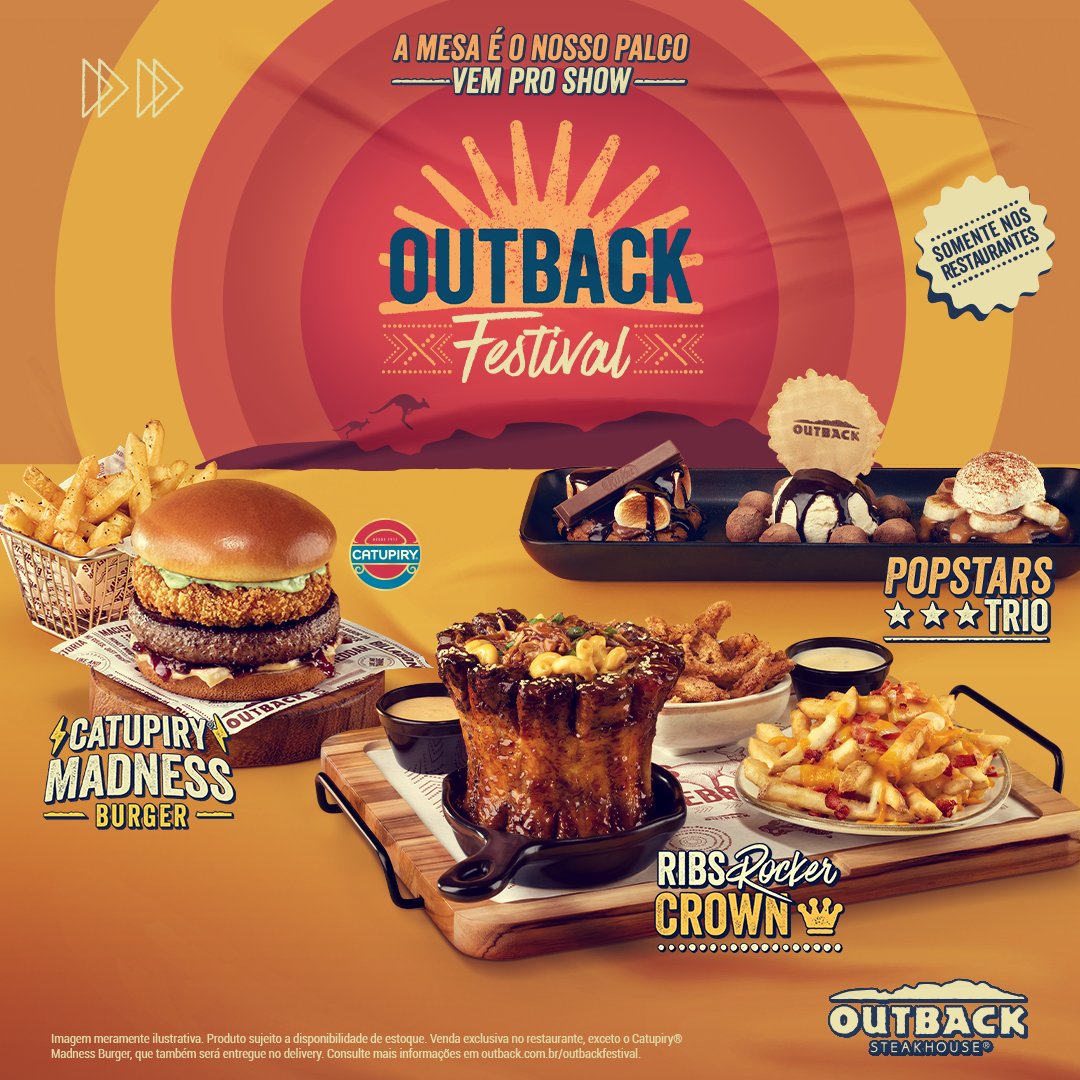 scvilaolimpia's tweet photo. Tem novidade na área! Chegou o #OutbackFestival! 🤩
Você vai querer colar na grade pra curtir bem de perto essas delícias cheias de estilo! 🎸🤘🏼👩🏾🎤
Vem pro show! No @OutbackBrasil, 1º Piso.
#OutbackBrasil #ShoppingVilaOlimpia #EunoSVO https://t.co/U5jgfJFUww