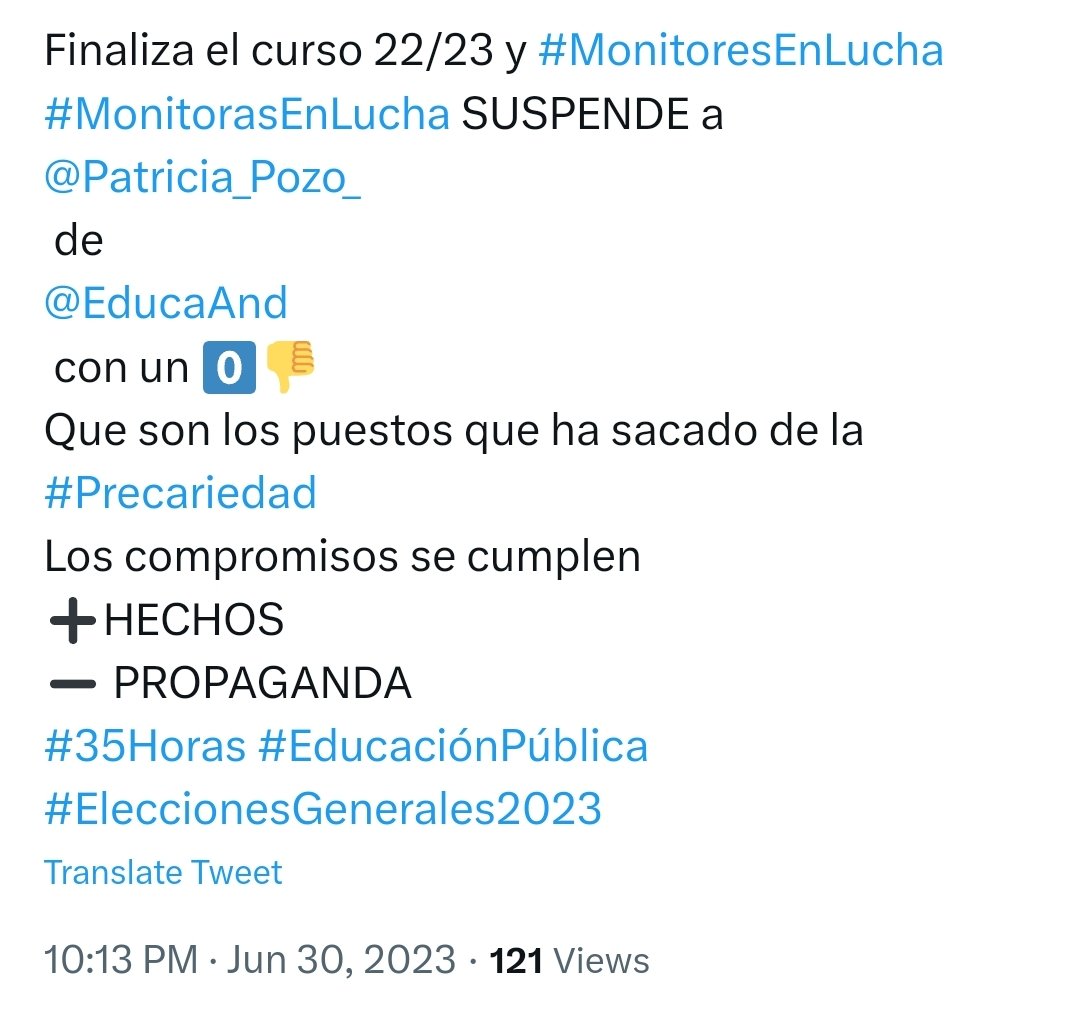 <a href="/JuanMa_Moreno/">Juanma Moreno</a> <a href="/AndaluciaJunta/">Junta de Andalucía</a> No. <a href="/JuanMa_Moreno/">Juanma Moreno</a> 
El gobierno de <a href="/AndaluciaJunta/">Junta de Andalucía</a> No cumple su palabra. 
En Marzo se acordó eliminar la #Precariedad de 200 #MonitorasEscolares 
Estamos en julio ¿cuánto tiempo necesita para cumplir con lo que está presupuestado desde enero y aprobado desde marzo?