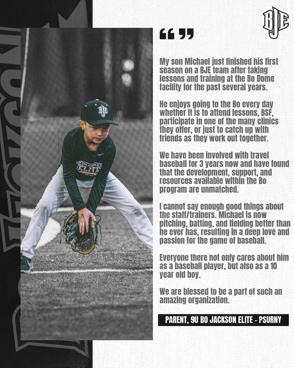 BJEBaseball's tweet photo. Why get involved with Bo Jackson’s Elite Sports (@BoDomeCBUS) &amp; BJE Baseball at the youth level as opposed to waiting until High School? 👇🗣️ https://t.co/iaBN2Sfx1c