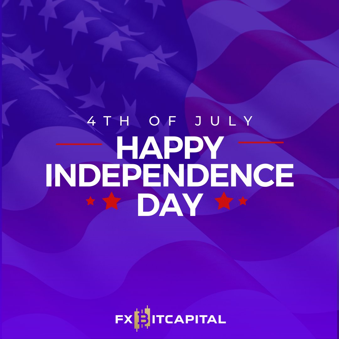FxbitCapital's tweet photo. Feliz día de la independencia, para los habitantes y residentes de Estados Unidos de América  🇺🇸
#4thJuly #independenceday2023 https://t.co/mxvyzfXguV