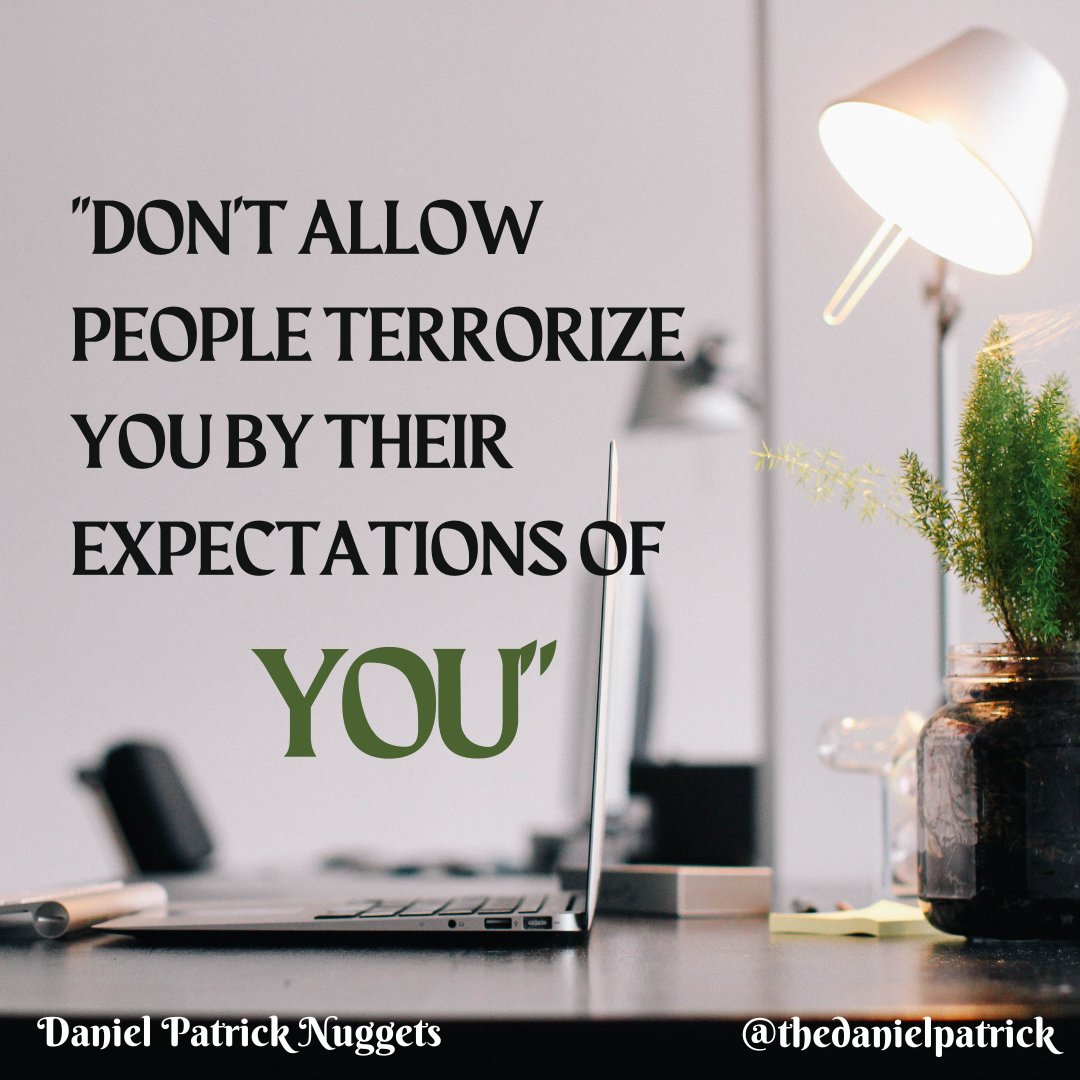 makingimpactI1's tweet photo. Don't allow people terrorize you by their expectations of you.
The biggest mistake is living for someone's opinion or desire for us, you will forever remain empty and unfulfilled.
#expectations #desiretochange #quotestoliveby https://t.co/EG7h1s0SIX
