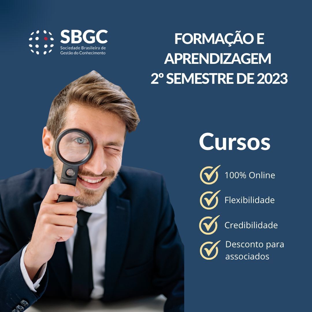 Invista em você e no seu time! 
Entre em contato conosco e garanta sua vaga! sbgc.org.br/agenda

#DesenvolvimentoProfissional #PotencializeSuaCarreira #SegundoSemestre #AprendizadoContínuo
#gestaodoconhecimento #knowledgemanagement #conceito #prática #educação #gc #km
