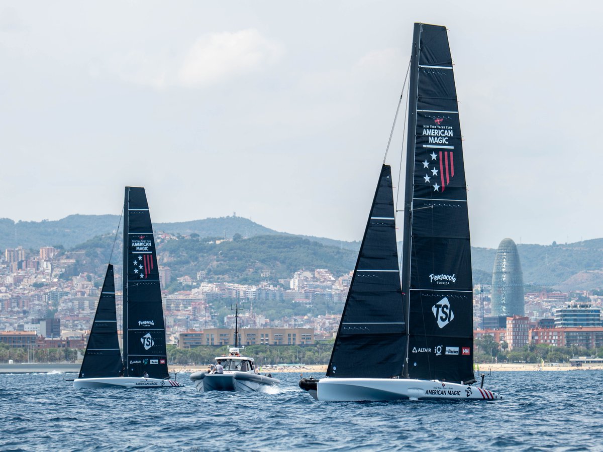 🇺🇸 <a href="/AmerMagicTeam/">American Magic</a> begins two-boat testing in Barcelona.

#AC37Recon 👉 bit.ly/44pIEB6