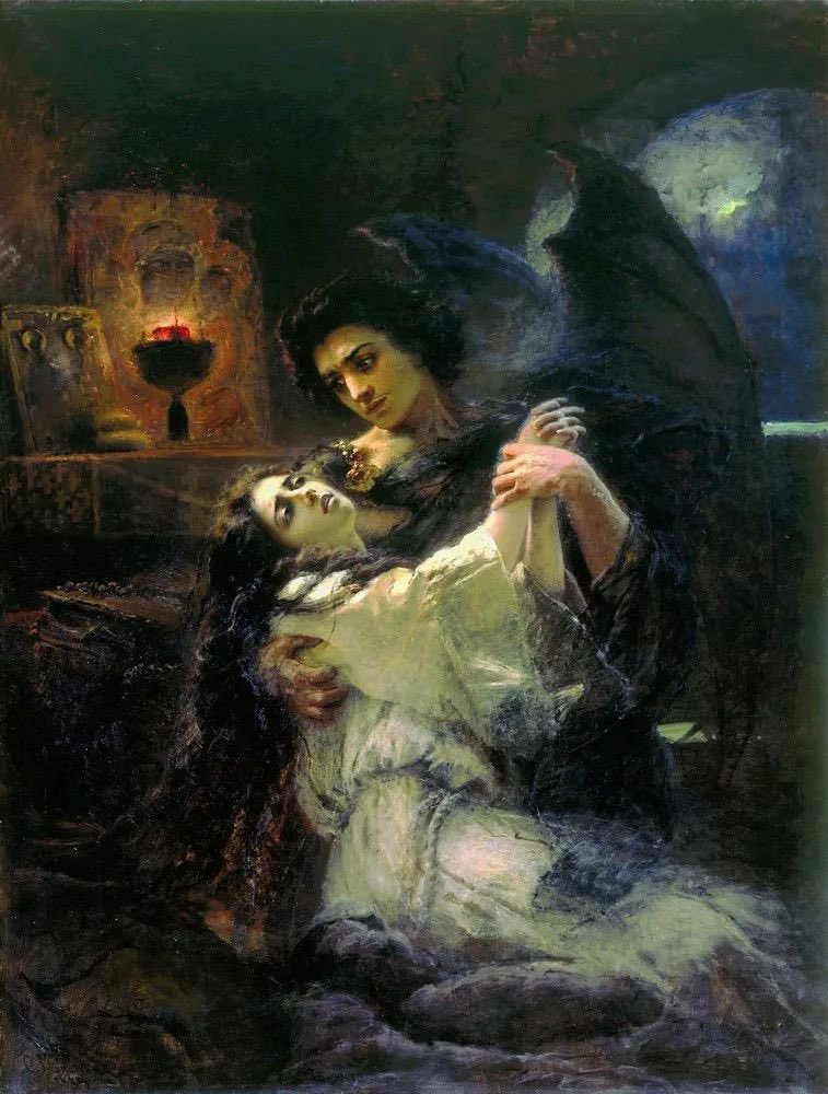 nevaada444's tweet photo. Tamara and the demon, Konstantin Makovsky https://t.co/g7APtzWjzM