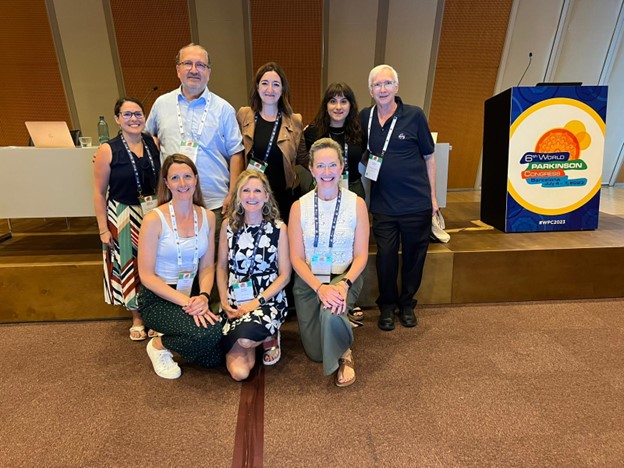 Today at #WPC2023, <a href="/mariaisdopamine/">Maria</a> from our research team presented with the Technology Working Group, which is working to build a platform so people with Parkinson’s can more easily find all the different tools and technologies available to help them manage their disease.