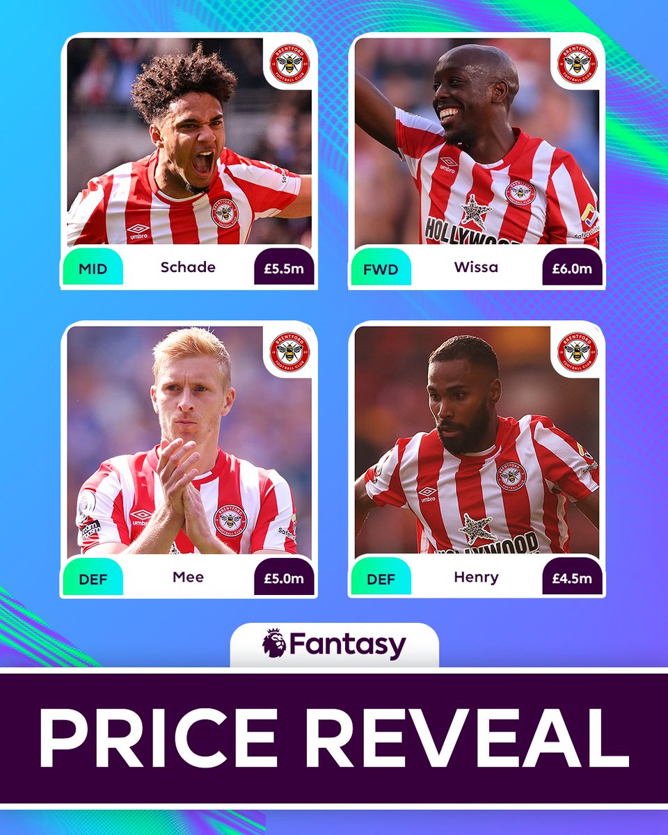 BrentfordFC's tweet image. A first look at our @OfficialFPL
prices!  👀

Which Bees are you thinking about this season?