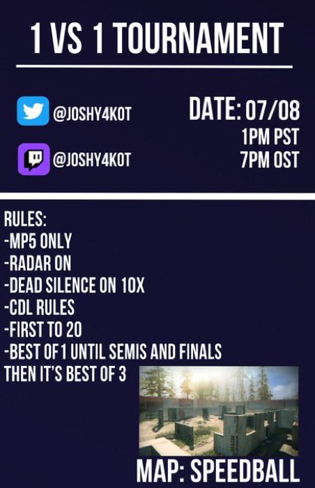 Joshy4kOT's tweet image. 1 v 1 speedball tourney this Saturday. Winner takes home $10. Basically a McDonald’s meal. 

Comment under this to be entered. Bracket will be released THIS FRIDAY. 

There’s only gonna be 20-30 people in this tourney MAX so grab a spot ASAP.