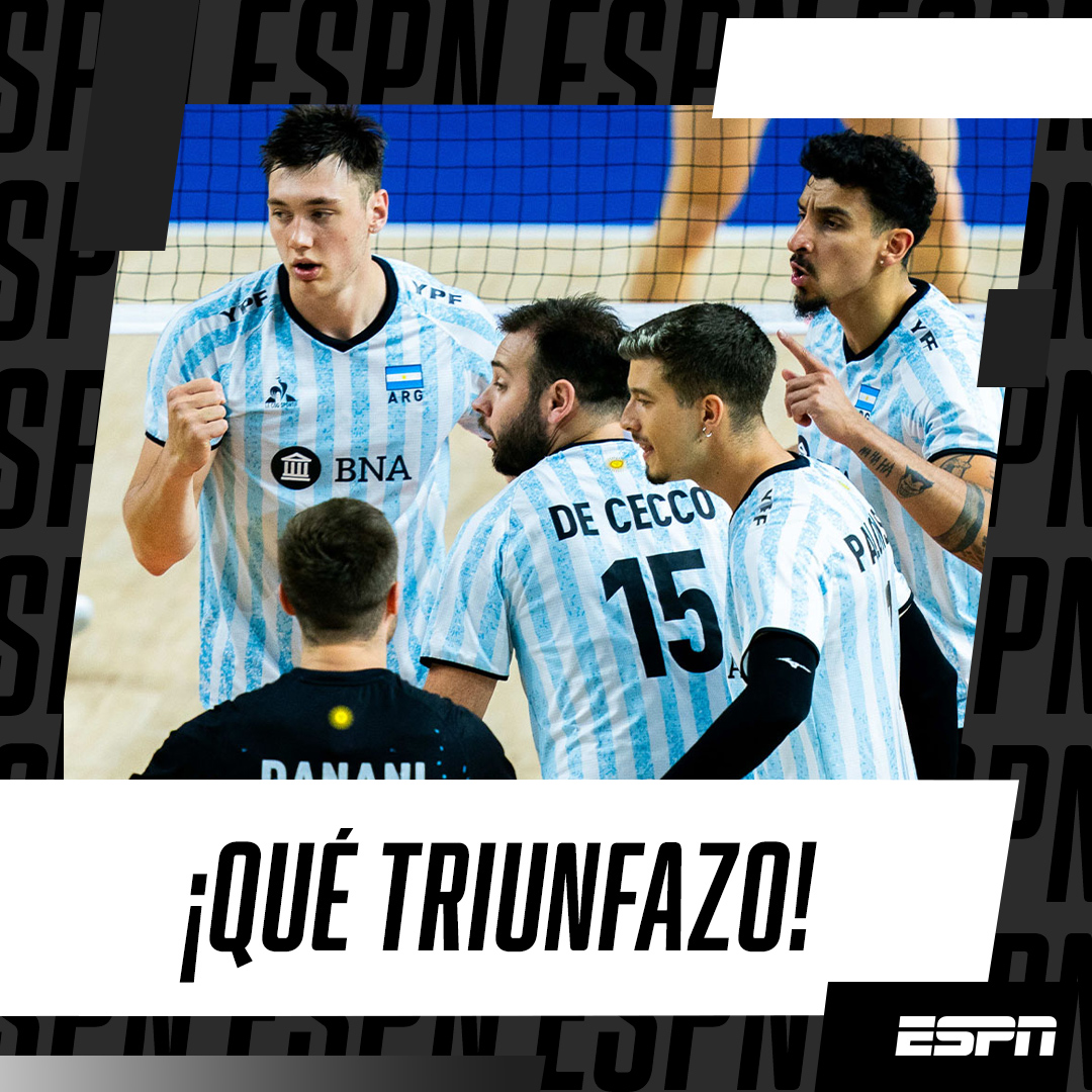 🚨 ¡SE LEVANTÓ Y SE QUEDÓ CON LA VICTORIA!

🏐Tras perder el primer set, #Argentina🇦🇷 ajustó y venció 19-25, 25-16, 25-19 y 25-18 a #Serbia🇷🇸 en la Nations League. ¡A un pasito de avanzar a la etapa final!