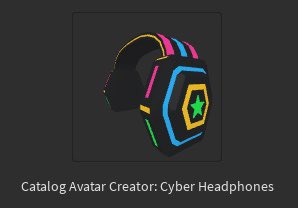 Cyber Headphones, Catalog Avatar Creator