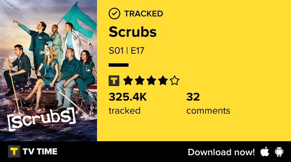 MarinaRitzla's tweet photo. I've just watched episode S01 | E17 of Scrubs! #scrubs  https://t.co/BoN76qLSw5 #tvtime https://t.co/gwEGb7xiTZ