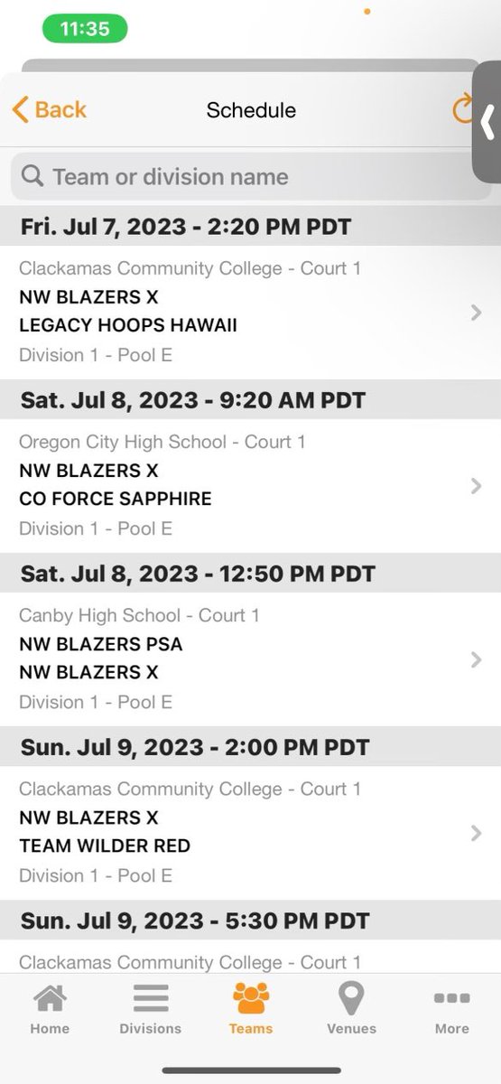 EOT Schedule: 
Heres my schedule for the EOT Showcase this weekend in Portland! I will be playing with NW Blazers X! 
<a href="/EOTBasketball/">EOT Basketball</a>  <a href="/nwblazershoops/">Northwest Blazers Basketball</a>