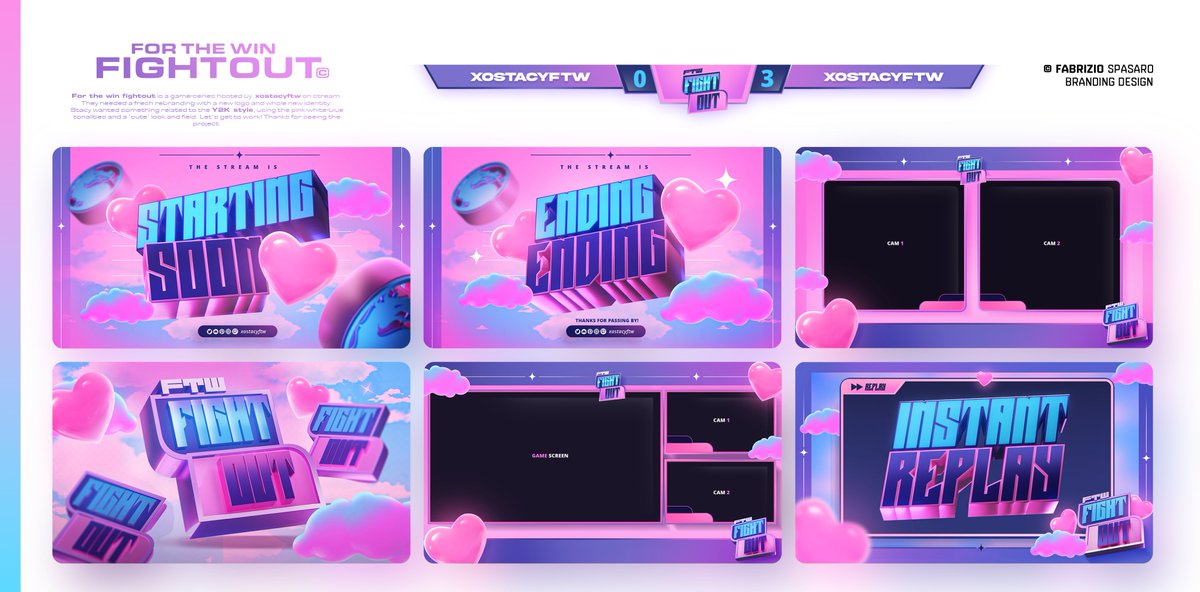A bit of what was the For the win Fightout re-branding design for <a href="/xostacyftw/">Stacy</a> ! 
As always, i'm so thankful for the trust on your projects. I'm glad everything came out to your liking!

See the rest at the full project on Behance: 
behance.net/gallery/174156…