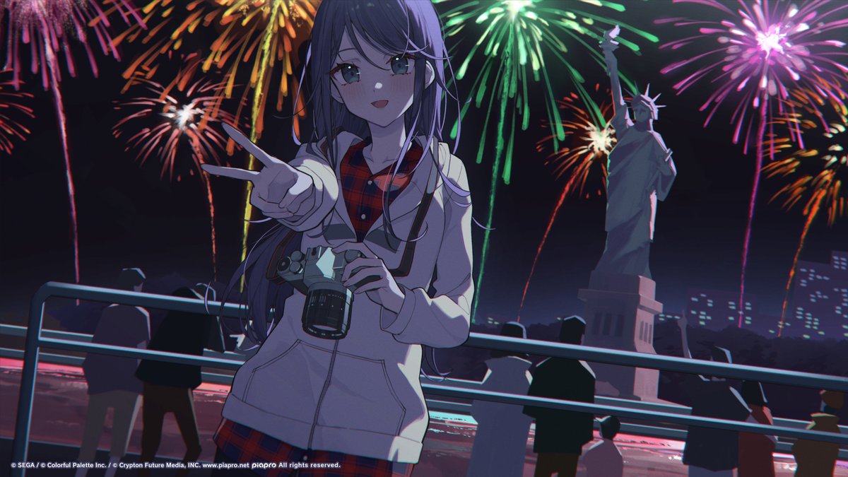 ColorfulStageEN's tweet photo. Ichika is stopping by New York to watch the fireworks!

Wonder where they will stop by next 🤔

🎨: Tsuki (@tsuki_nonono)

#NewYork #StatueofLiberty https://t.co/nsiJKPeNqR