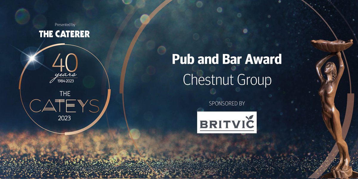This pub group has opened 16 properties with 224 bedrooms across East Anglia, championing its communities and welcoming guests (and their four-legged friends) across its impressive portfolio. <a href="/chestnutgroupUK/">CHESTNUT</a> is our Pub and Bar Award winner, sponsored by @Britvic #Cateys2023