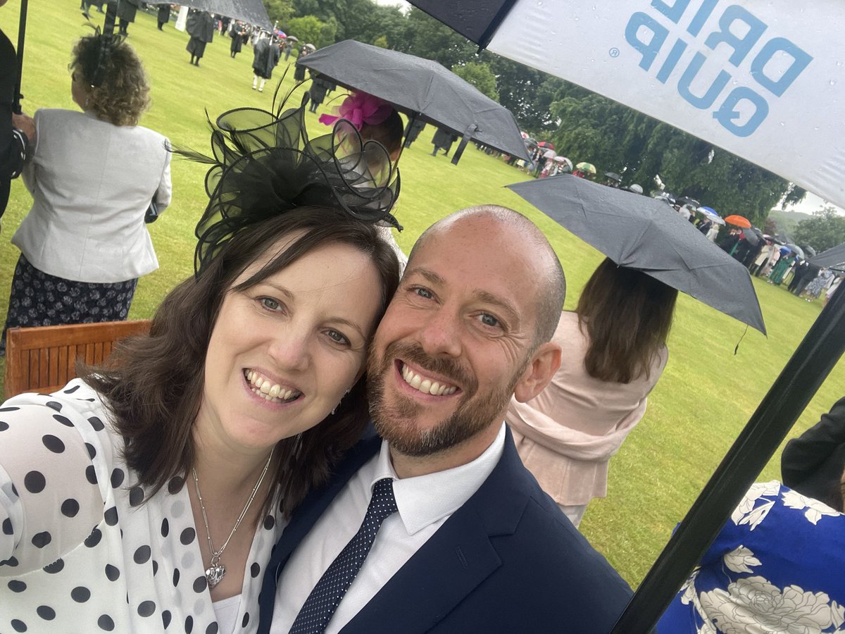 97LWilliams's tweet photo. Very special day…even in the heavy rain…at the Royal garden party today at Holyrood Palace! https://t.co/Pi45dALevD