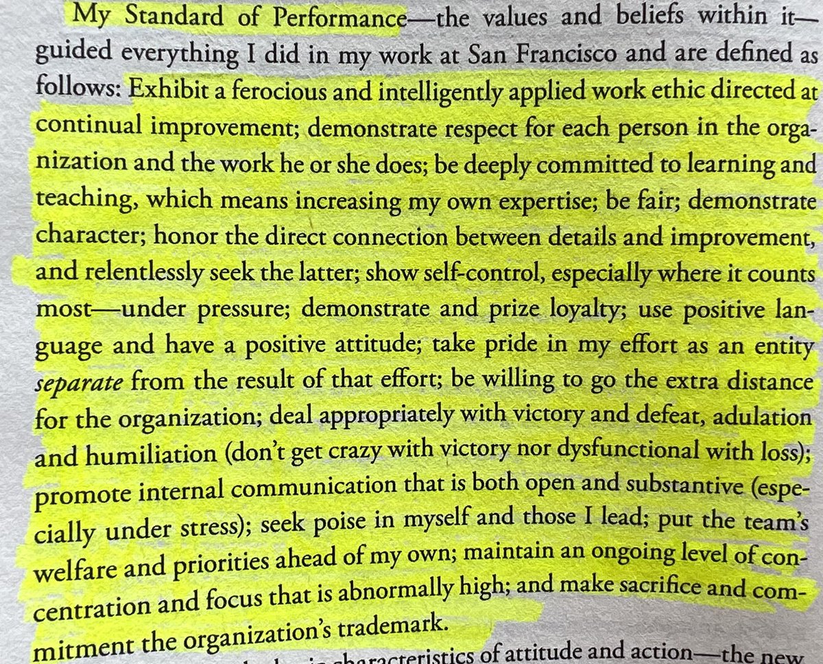 cowbellcrypto's tweet photo. The philosophy known as Bill Walsh’s Standard of Performance https://t.co/9YmuMPrhDY