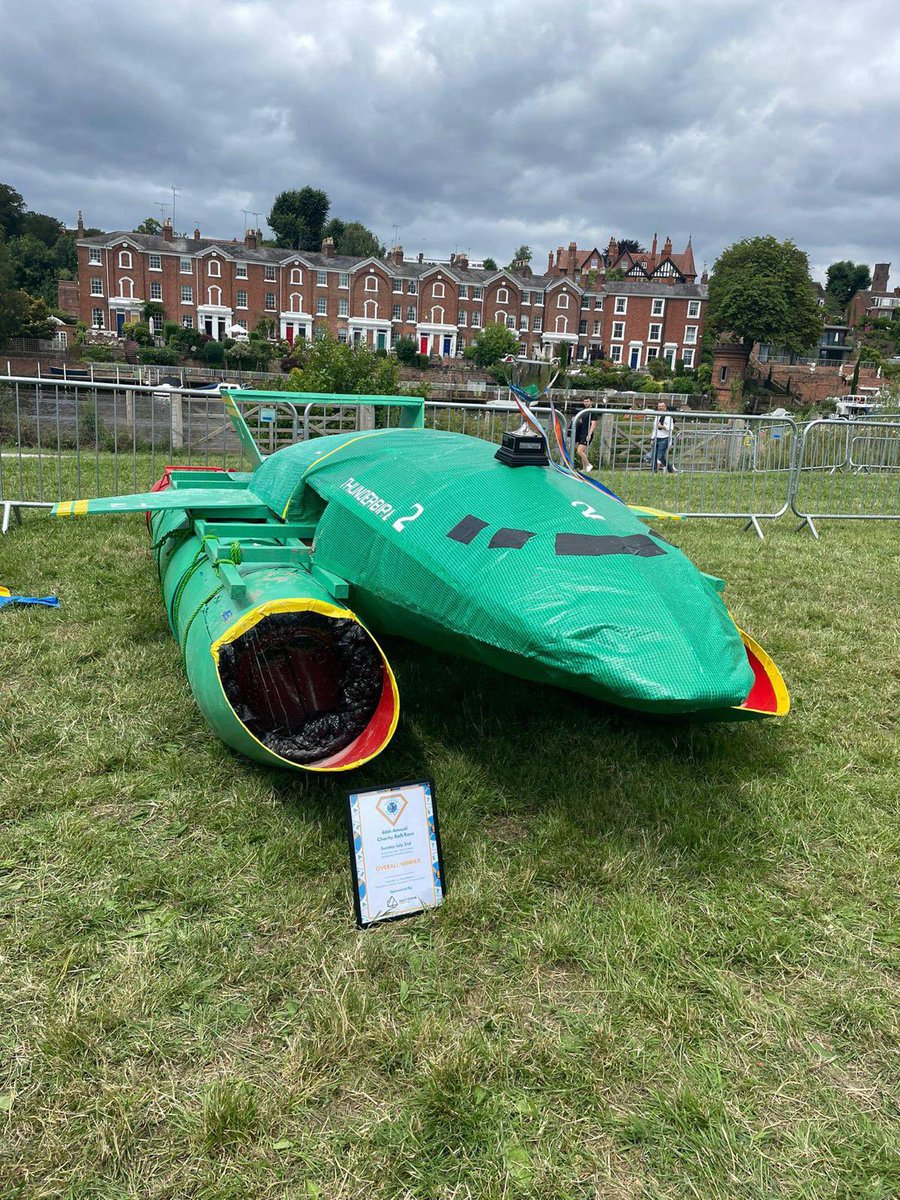 Liverpool_Ortho's tweet photo. Our @David_sammy24 @Dr_JamesRedfern @Ankers_Thomas and Joe Fennelly (with Tom Curwell and Tom Buick) won the @ChesterRaftRace this year with their amazing build winning both overall winner and joint first best themed raft. Unbelievable. 👏🤩 https://t.co/lOJ4B4f6Ot