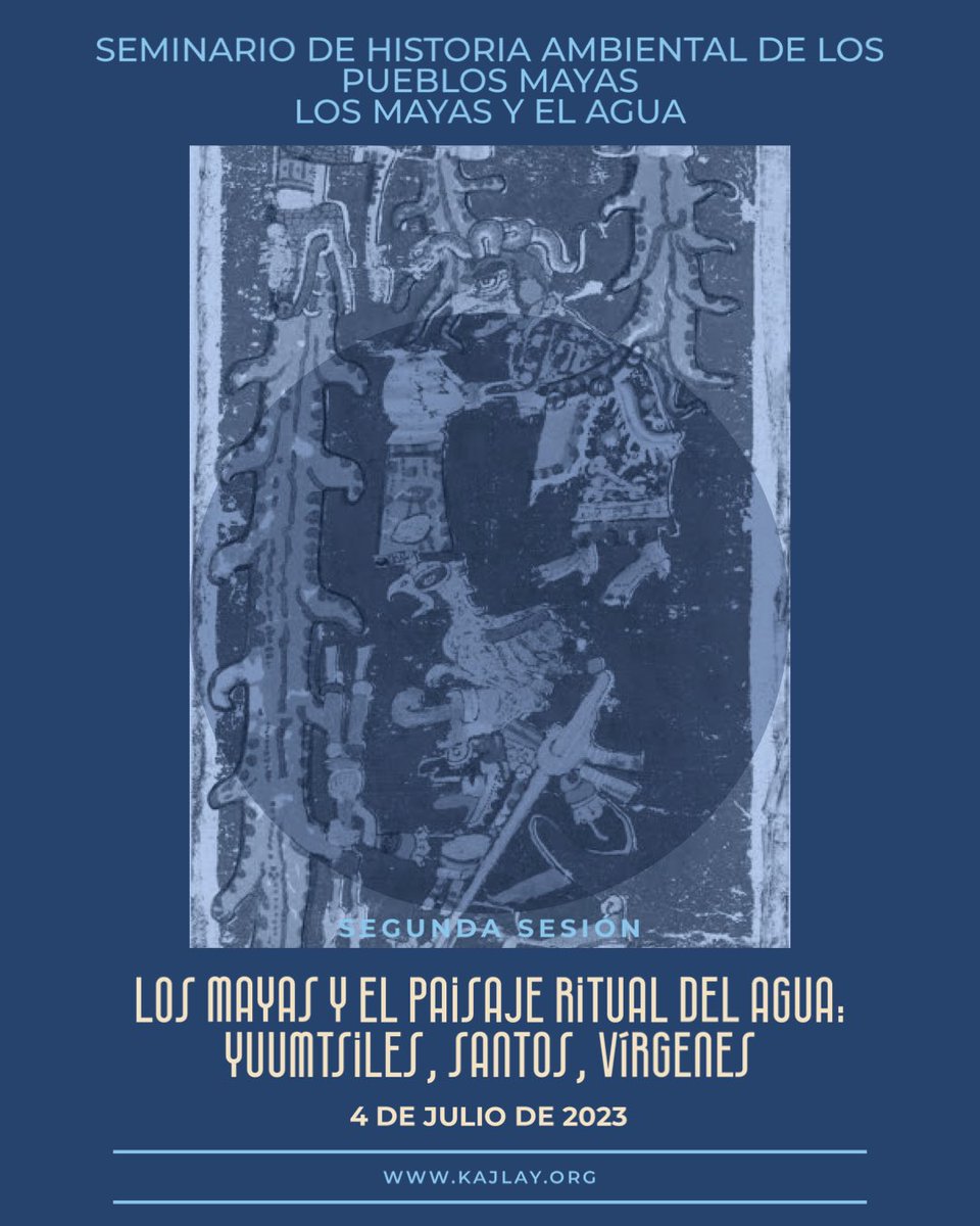 #envhist #historiaambiental 

Hoy es la tercera sesión del Seminario de Historia Ambiental de los Pueblos Mayas: Los mayas y el agua. Estaremos hablando de yuumtsiles, santos y vírgenes y su relación con aguadas, cenotes y cavernas del Mayab.