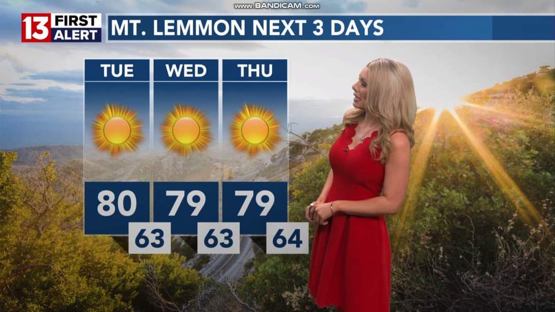 NewsWatcher102's tweet photo. Part 2: @alliepottertv so gorgeous/SEXY in a very pretty red dress on this #July4! 😍🤩💘🔥❤️🩶💙 #AzWx #TucsonWx #KOLDNews #AlliePotter https://t.co/VfJ6nwfhpB
