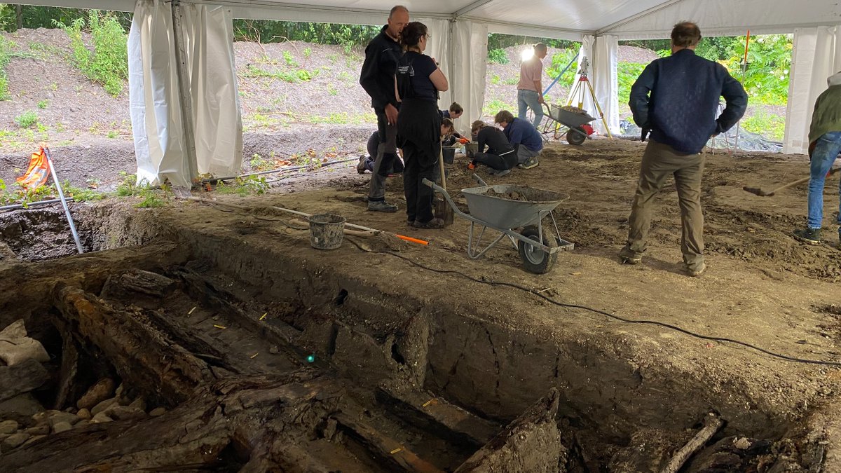 DeArcheoloog's tweet photo. Studenten archeologie helpen in juli mee om een 16e-eeuws #waterschip op te graven bij #Zeewolde. Samen met #maritiem #archeologen graven ze het hele #scheepswrak op, omdat de conditie van het hout snel achteruit gaat.
https://t.co/ZRlnusbKSD https://t.co/onEYDCROix
