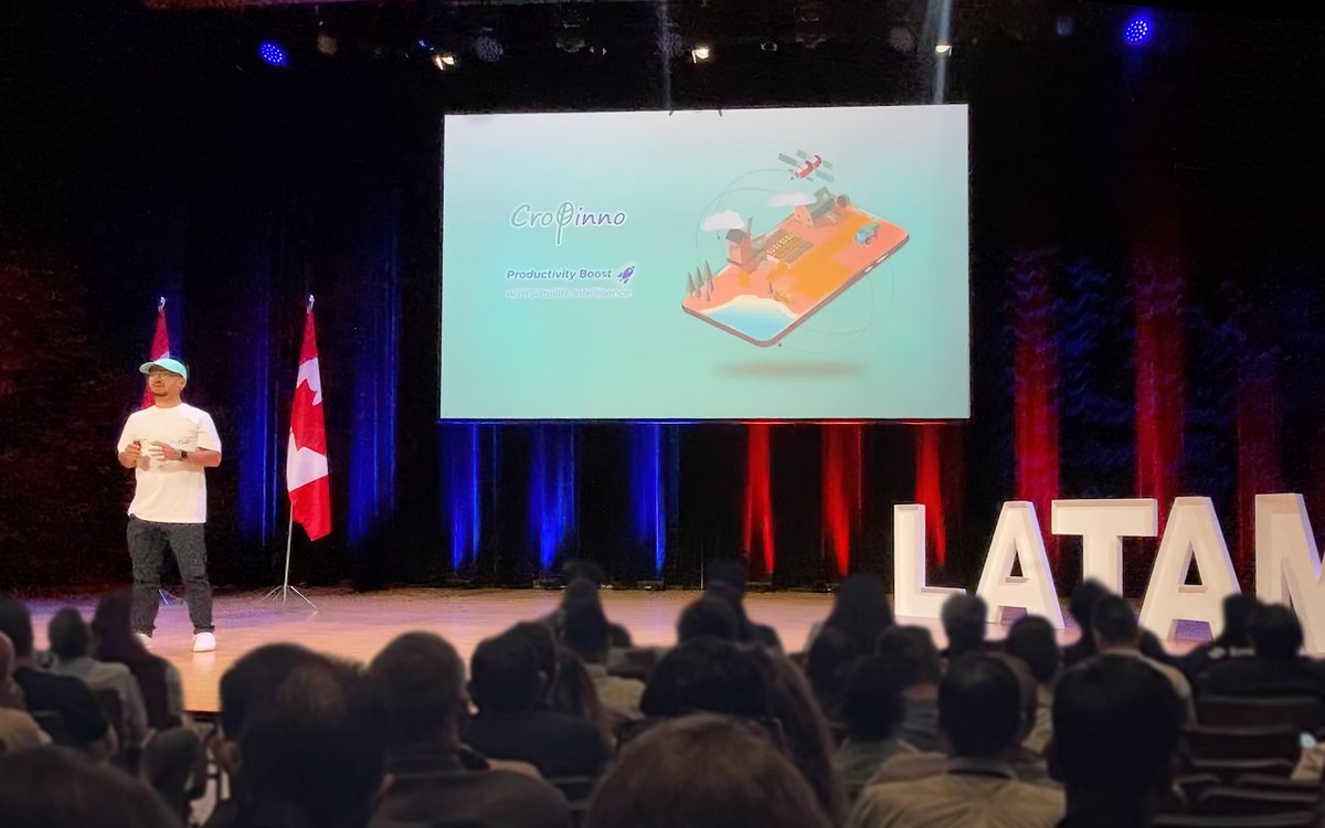 CropinnoCo's tweet image. Thrilled to pitch Cropinno.co at #BeyondLATAM event. Invaluable exposure, feedback, and connections with emerging tech experts and passionate audience. taking a leap forward, ready to collide with new opportunities. #startup #cropinno #technology
