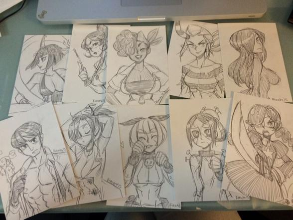 dailyskullgirls's tweet photo. Skullgirls Postcard Sketches by Kinuko
#skullgirls #eliza #mrsvictoria #roxie #scythana #parasoul #adam #valentine #msfortune #painwheel #annie https://t.co/fchHVe1KTX
