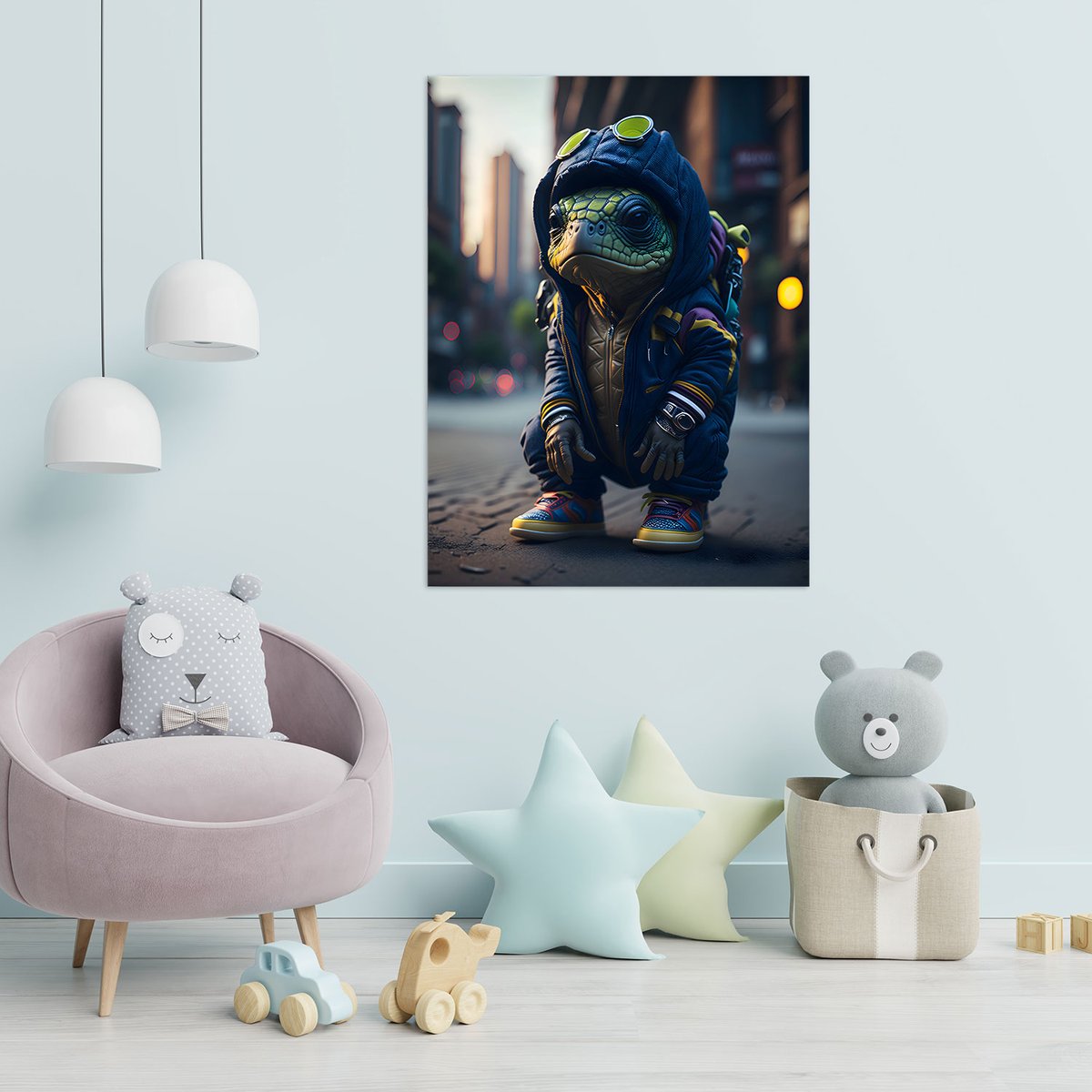 A new fun print from our animal in the city collection. The city turtle poster at inkwelljar.com. #TurtleStreetwear #FashionInspo #UrbanArt #CuteTurtle #CityscapeVibes #AnimalLover #TrendyDecor #VibrantColors #HomeDecorIdeas #OfficeDecor #FusionStyle #NatureInspired