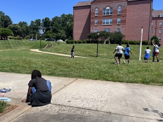 ramtechwssu's tweet photo. Outside time between rainy days. It was definitely the rainiest camp we ever had! @WSSURAMS @WSSUTeachEd @DrAntGraham https://t.co/raHZOWjhfk