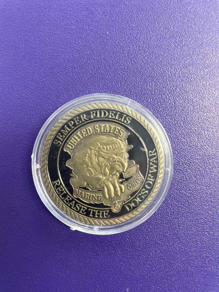 A customer came to our store frustrated, and my team and I assisted him. We were able to resolve his issue, he was extremely appreciative of our customer service. To show his appreciation he gifted us a Marine Corps token and a plaque.