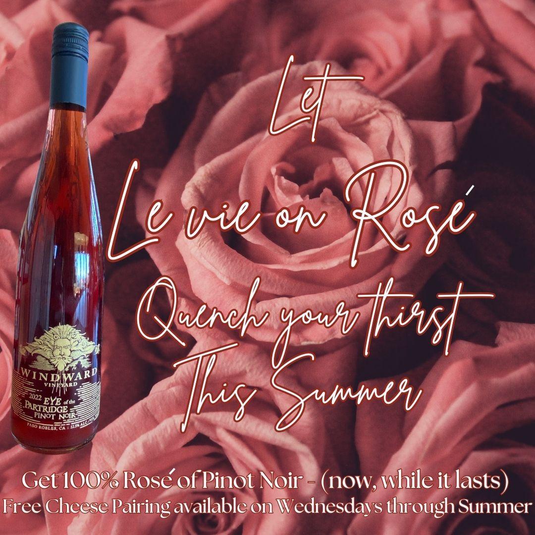 WindwardPinot's tweet photo. Enjoy the best of what summer has to offer with a glass of refreshing Windward Vineyard's Rose of Pinot Noir!  Supplies are dwindling!  Buy yours today! https://t.co/aT306IbLYo