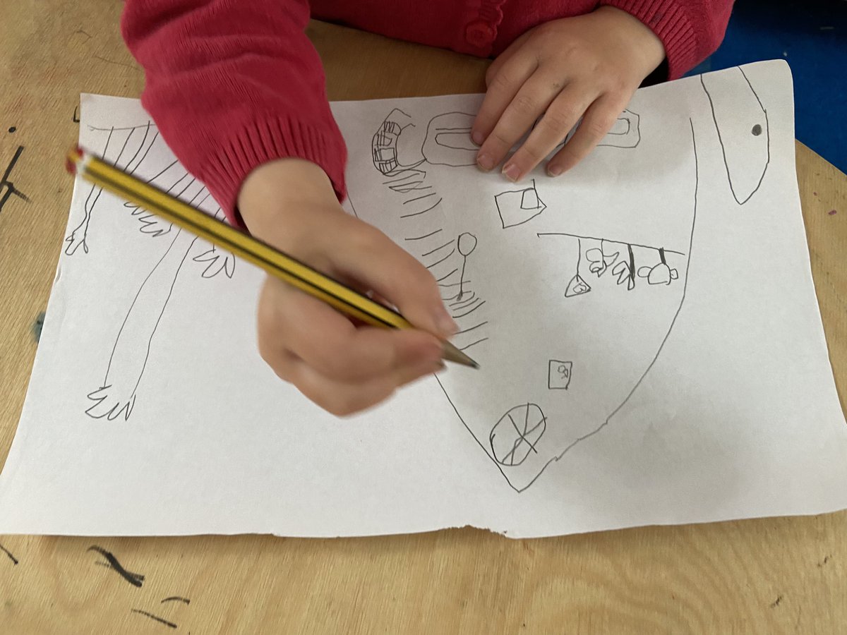 Little Stars have been linking their knowledge of maps and their walk in our local area to creating their own maps in their provision. ‘Maps don’t need people as people use maps but will move around. You just need buildings and trees and roads’. #curriculum #eyfs #empower