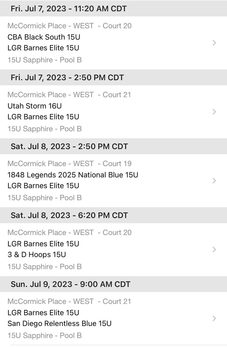 Here’s my schedule for the Nike Tournament of Champions in Chicago. Come check me out with my @NikeLadyGymRats team!