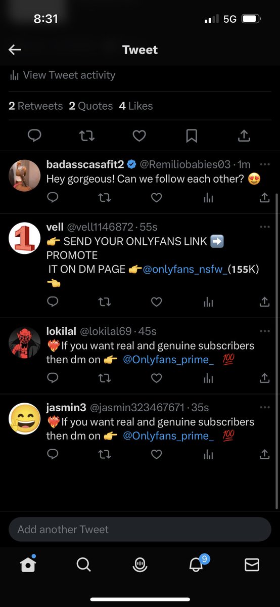 CeCeTheGummy's tweet photo. No one told me the bots would come in hoards if I mentioned the O F  site 👀
😂 https://t.co/UqUlQJYIGF