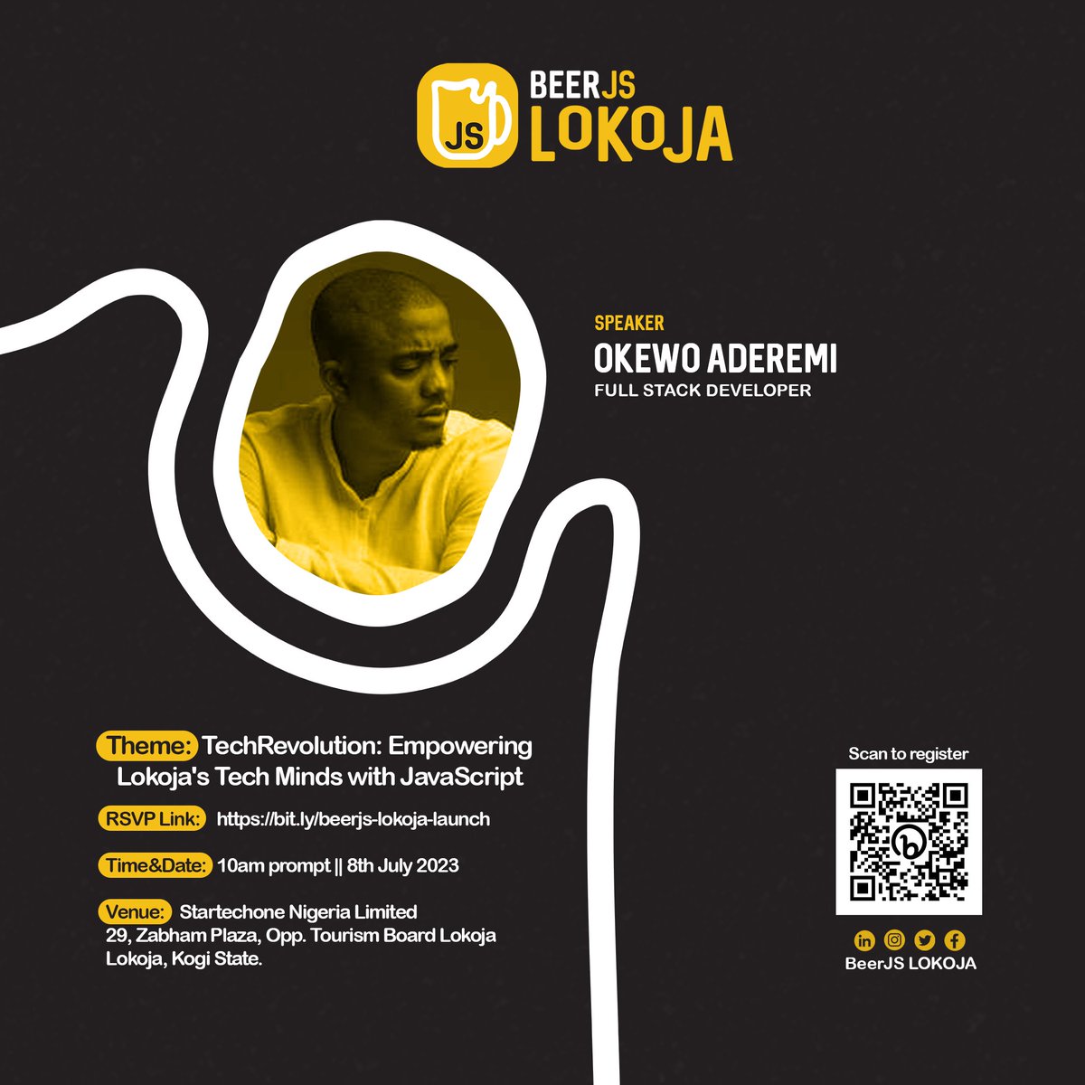 BeerjsLokoja's tweet image. Our Speakers 🎉
Meet Okewo Aderemi @qtguru a Full stack Developer. He will be presenting at @BeerjsLokoja
community launch.
#beerjslokoja #beerjs #javascript