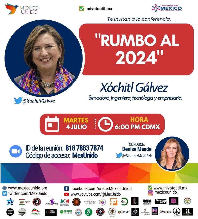 ResistenciaCMx's tweet photo. "Rumbo al 2024" con @DeniseMeadeG https://t.co/asMU0DyAMd