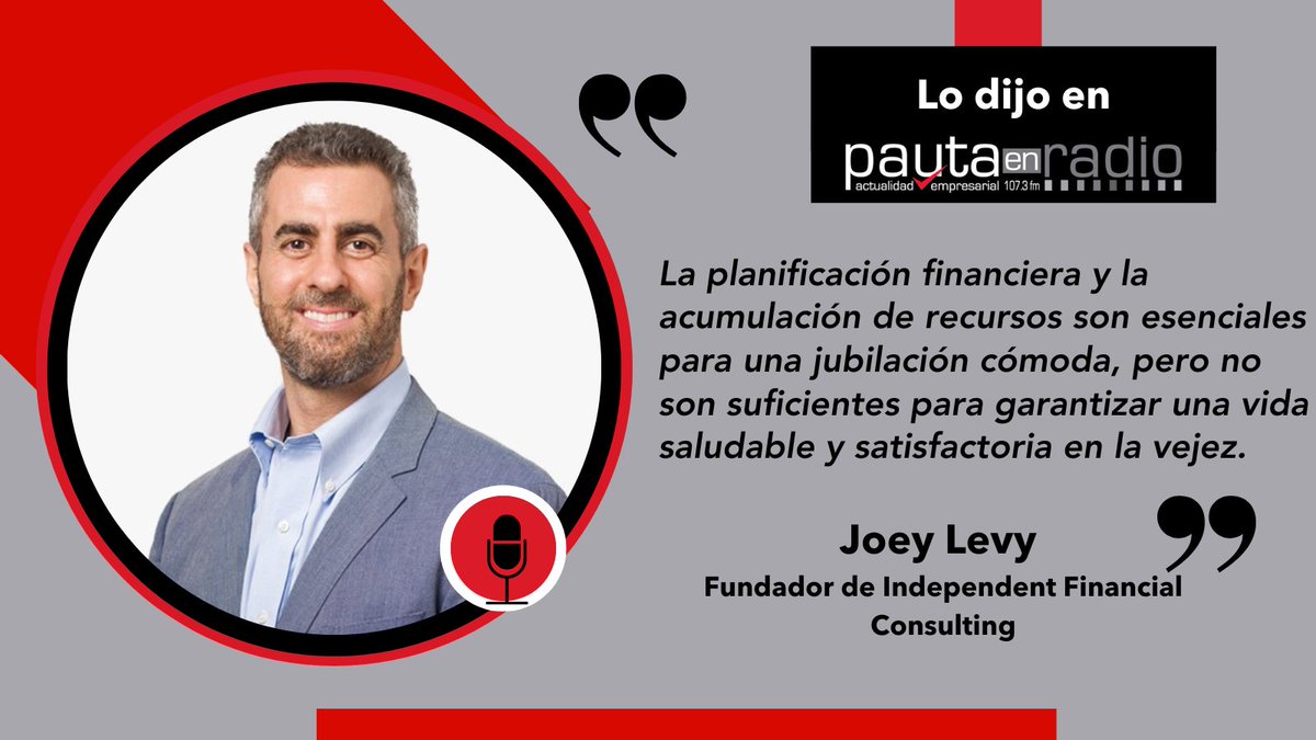 #LodijoenPauta Joey Levy mencionó que tus “años dorados” podrían convertirse en una pesadilla si al final tienes dinero, pero no las condiciones físicas para disfrutarlo plenamente. Por eso recomienda ejercicio, consumir dieta equilibrada y cuidar la salud mental.