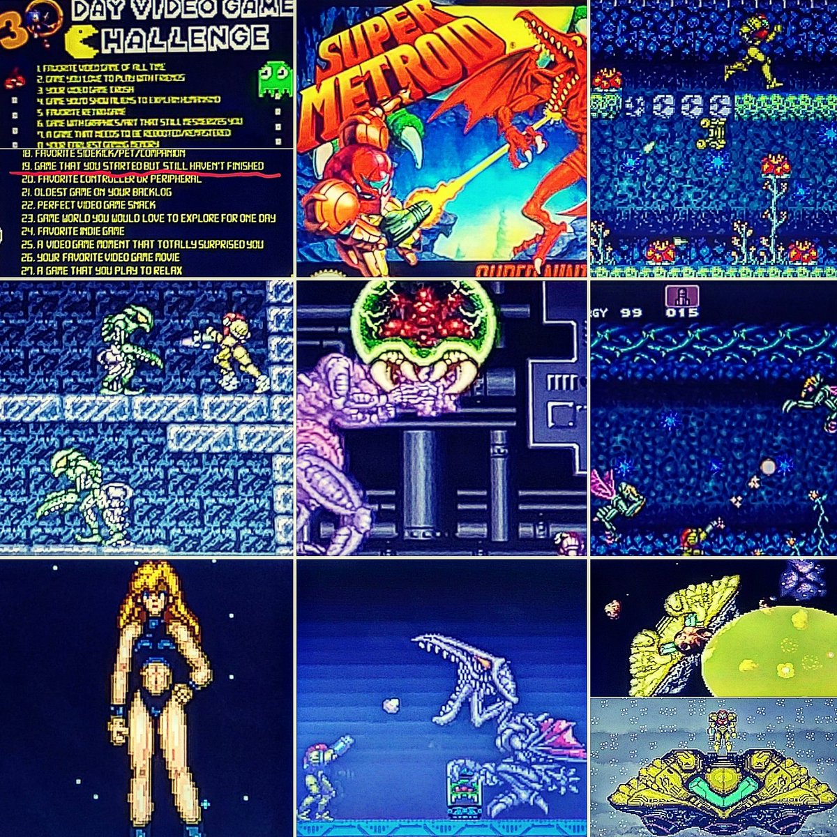 owikj's tweet photo. #30dayvideogamechallenge ๐ฎ๐น
Day 19 : Game that you started but still #haventfinished - #supermetroid
#metroid #snes #samus #samusaran #bountyhunter #armcannon #spaceship #explosion #aliens #spacepirate #ridley #geoform187 #thecunninggodofdeath #motherbrain https://t.co/6BweTqjD9F