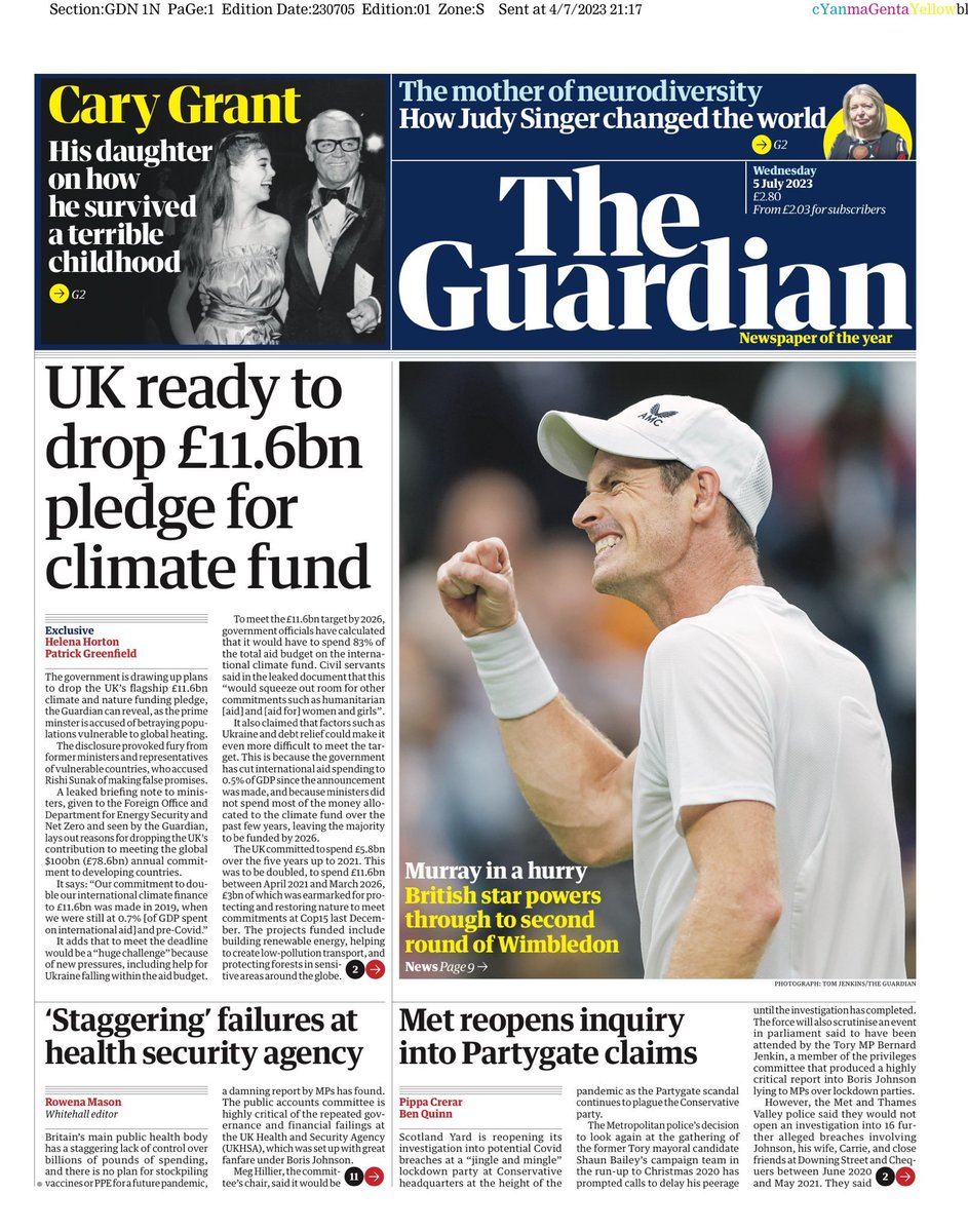 Is anyone surprised with Tufton Street pulling the strings perhaps? UK ready to drop £11.6bn pledge for climate fund #TomorrowsPapersToday