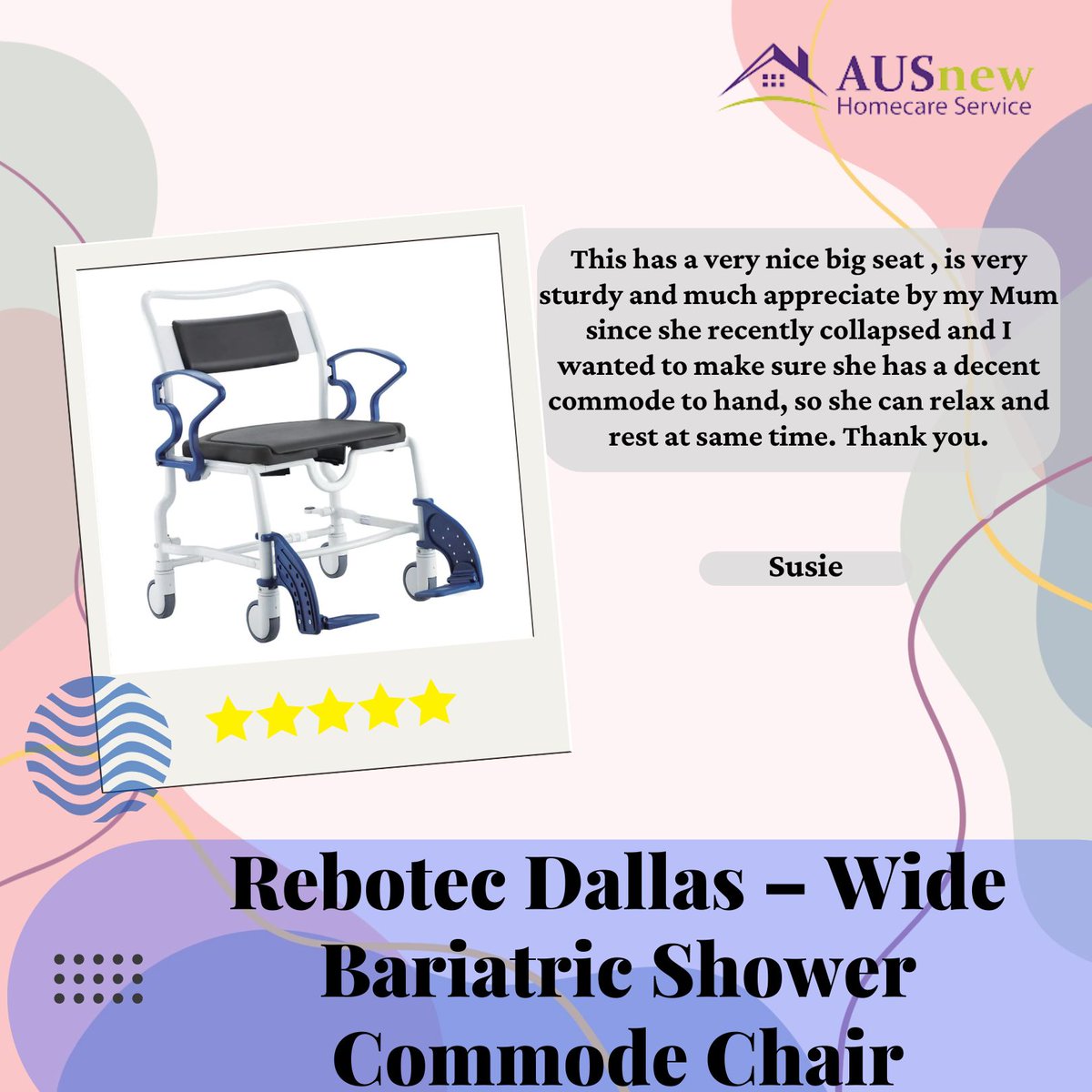 AUSnew_Support's tweet image. 🔸The Ausnew Rebotec Dallas – Wide Bariatric Shower Commode Chair is durable and easy to clean. Soft polyurethane seat, stainless steel construction. 200 kg certified capacity. Made in Germany.

bit.ly/rebotec-dallas…

#rebotecdallaswidebariatricshower
#commodechair