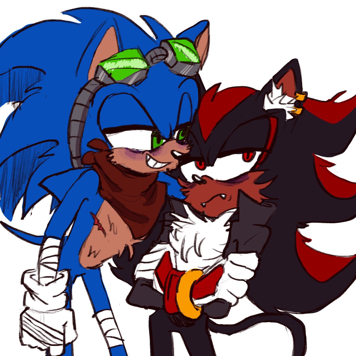 Lucía Ship Art!🇦🇷 on X: HC Sonadow: Shadow likes Sonic's