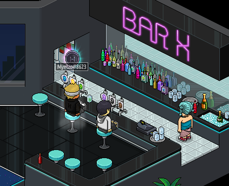 Myetzo's tweet photo. @Habbo @coolcats @themetakey @Metaverse_HQ @CyberKongz having some good drink here https://t.co/bkI9zMJlWP