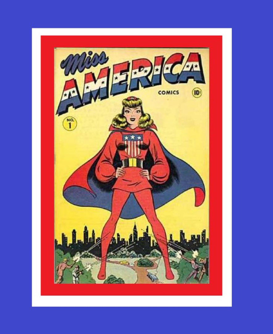 #USA 🇺🇸 #IndependenceDay  Happy #July4th   -#MissAmerica Joan Dale - #QualityComics - #MiltaryComics #1 (August 1941) - Miss America!