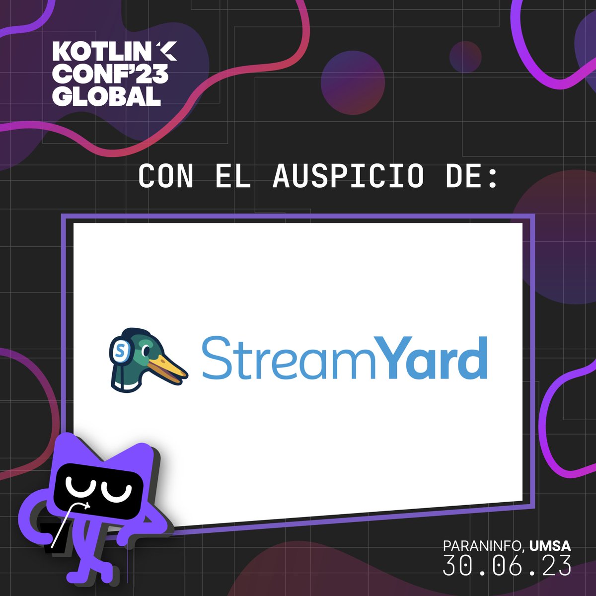 KotlinLaPaz's tweet image. Agradecemos a @streamyard por el apoyo a KotlinConf’23 Global La Paz y ser parte fundamental en la realización del mismo.
📌 Si quieres saber un poco más de StreamYard te invitamos a visitar su sitio web en: streamyard.com
#KotlinConf #KotlinConfGlobal #KotlinLaPaz
